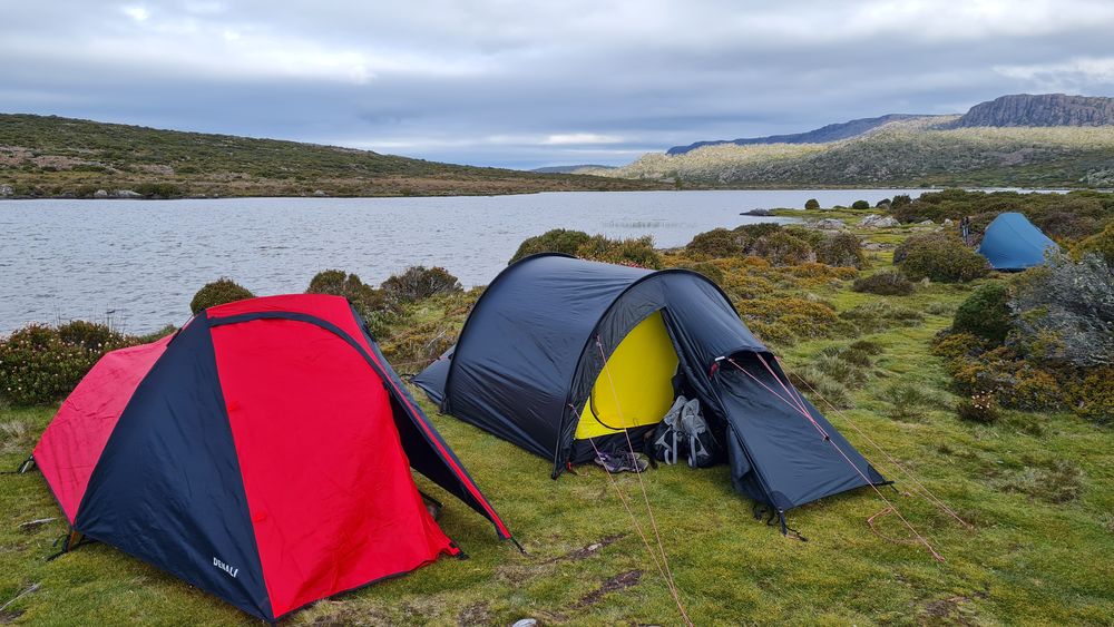 Tent site at Westons Lake.